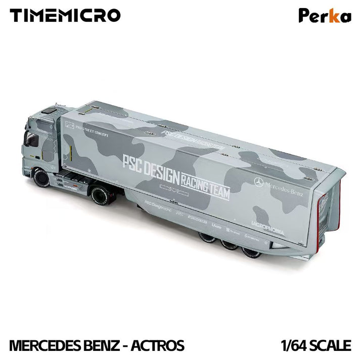 [Preorder] TimeMicro 1:64 Mercedes-Benz: Actros Aero Trailer PSC Fighter Jet Gray TM646753