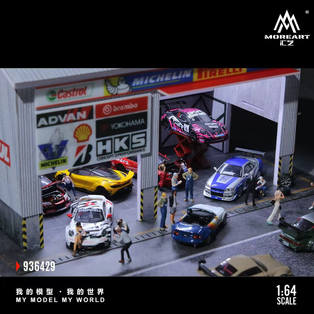 [Preorder] MoreArt 1:64 RACING CAR REPAIR SHOP MO936429