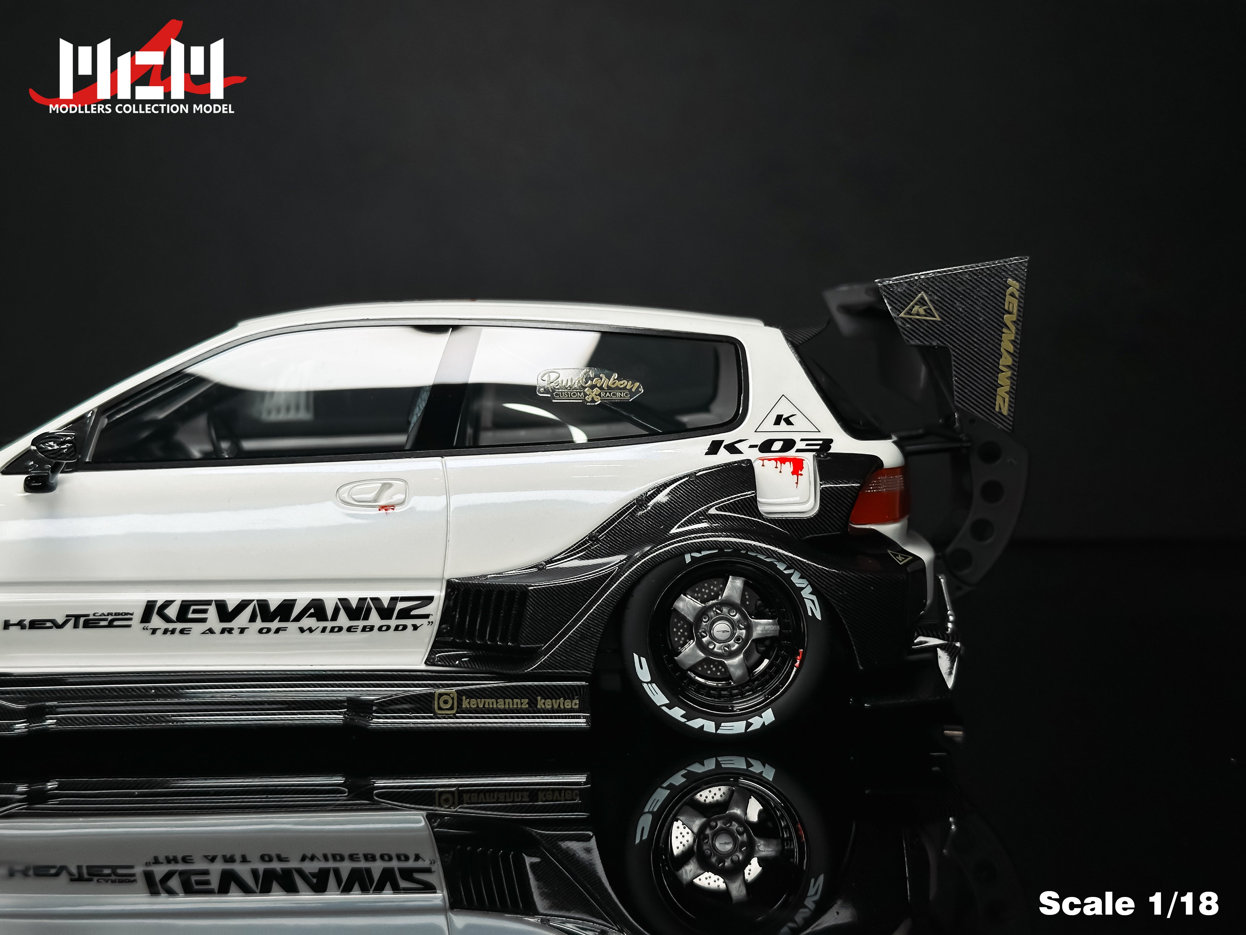 Preorder] MCM 1:18 Honda Kevamannz 1996 EG6 Hatchback Wide Body (5