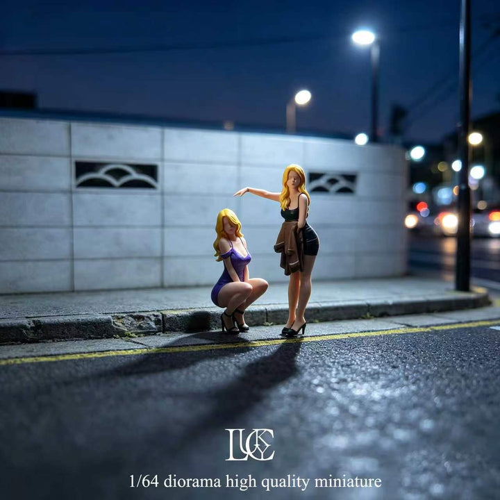[Preorder] Lucky Studio 1:64 Girls Hitting Cars at Night Duo LK2026081219