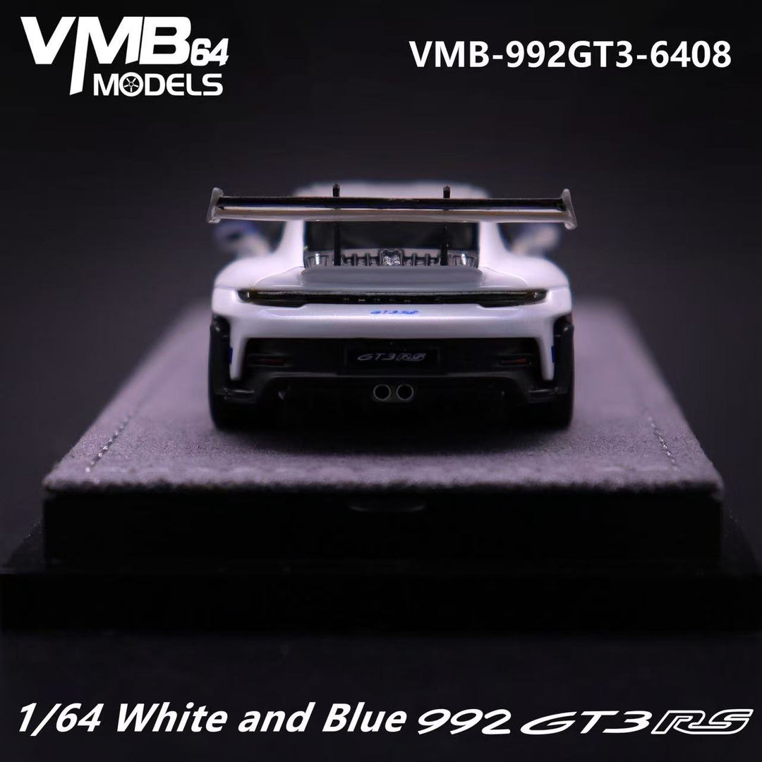 [Preorder] VMB 1:64 992 GT3 RS White and Blue VMB-992GT3-6408