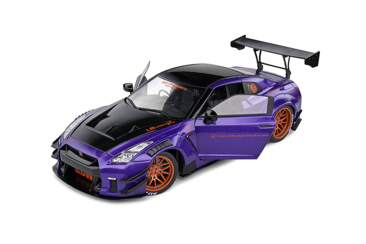 [Preorder] Solido 1:18 NISSAN GT-R (R35) W/ LIBERTY WALK BODY KIT 2.0 PURPLE 2022