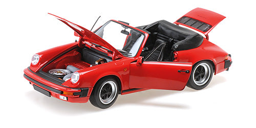 MINICHAMPS 1:18 PORSCHE 911 CARRERA 3.2 CABRIOLET - 1983 - RED