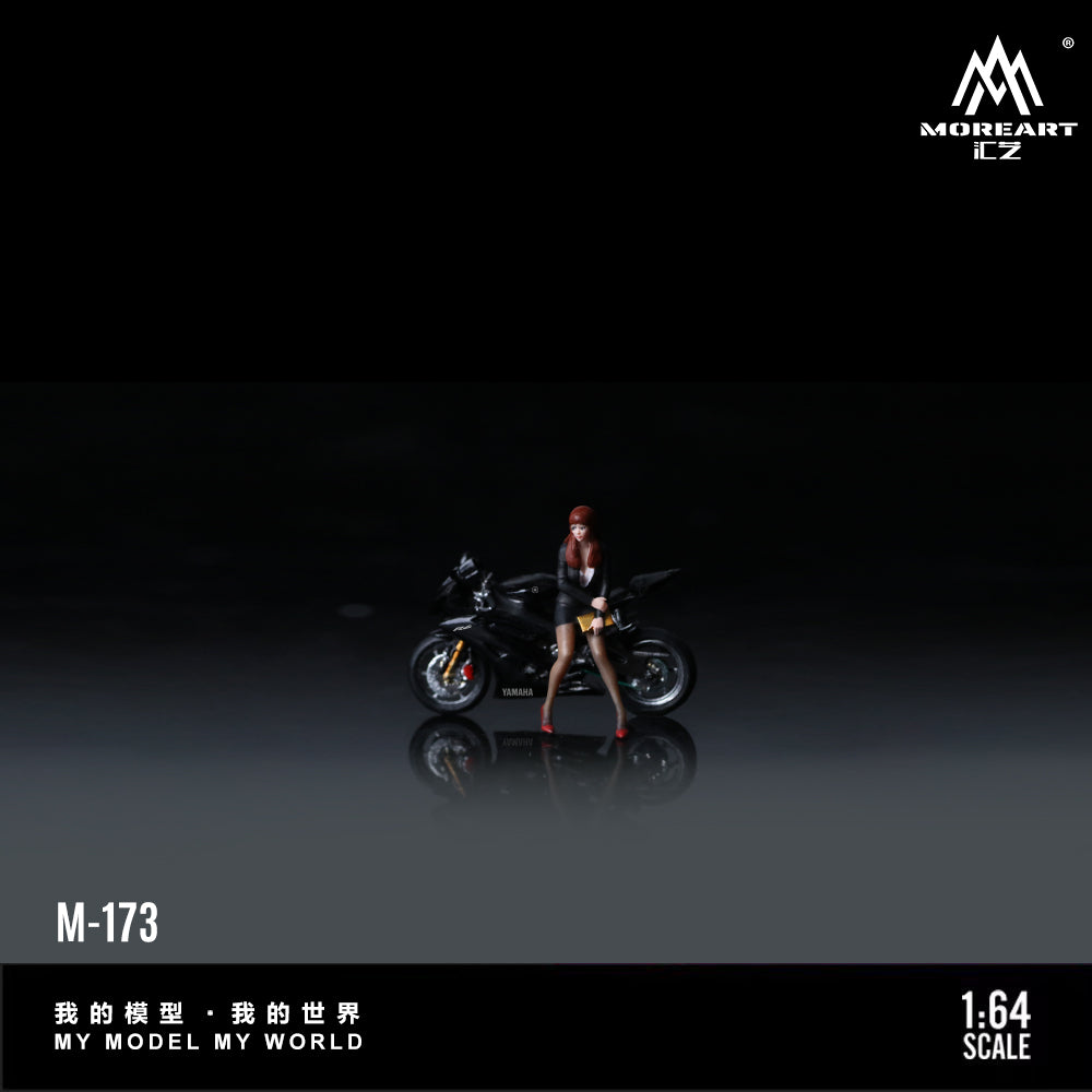 [Preorder] MoreArt 1:64 YAMAHA R6 BLACK PRETTY GIRL MOTORCYCLE DOLL MO222173
