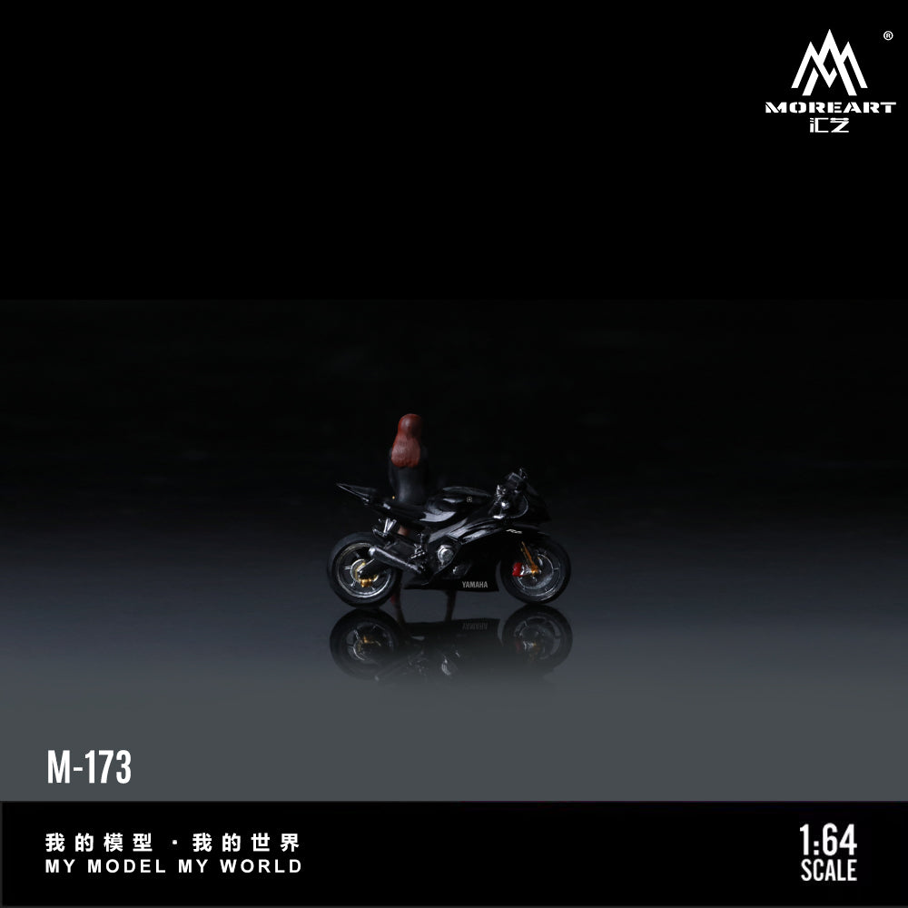[Preorder] MoreArt 1:64 YAMAHA R6 BLACK PRETTY GIRL MOTORCYCLE DOLL MO222173