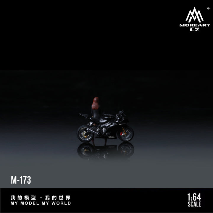 [Preorder] MoreArt 1:64 YAMAHA R6 BLACK PRETTY GIRL MOTORCYCLE DOLL MO222173