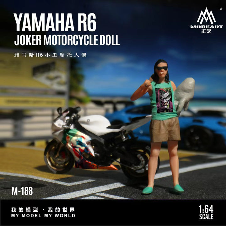 [Preorder] MoreArt 1:64 YAMAHA R6 JOKER MOTOCYCLE DOLL MO222188