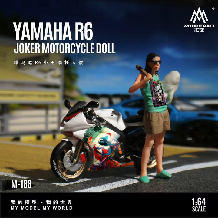 [Preorder] MoreArt 1:64 YAMAHA R6 JOKER MOTOCYCLE DOLL MO222188