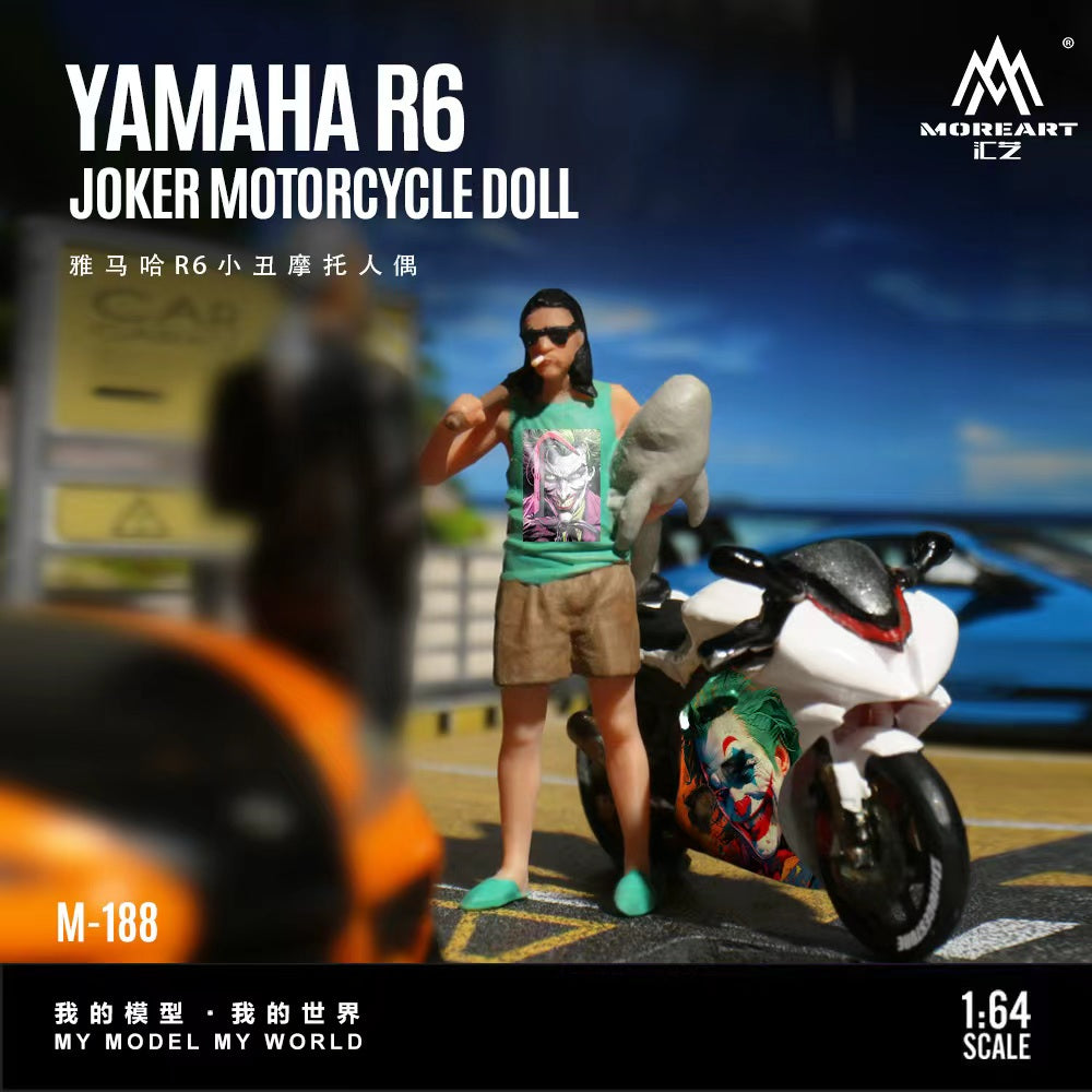 [Preorder] MoreArt 1:64 YAMAHA R6 JOKER MOTOCYCLE DOLL MO222188