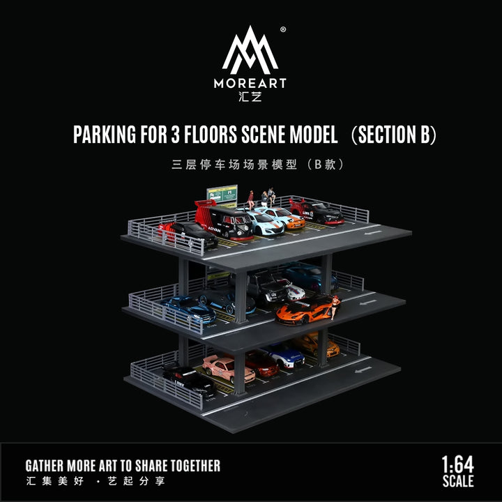 [Preorder] MoreArt 1:64 PARKING FOR 3 FLOORS SCENE MODEL (SECTION B)