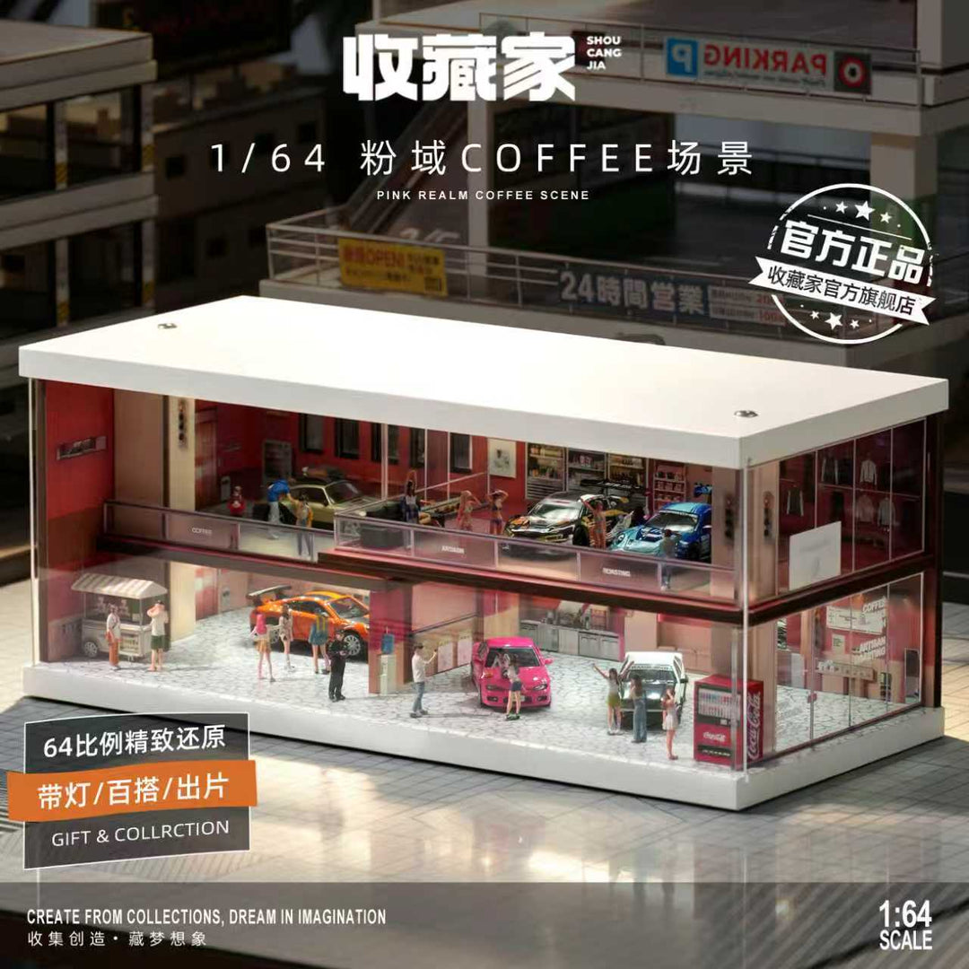 [Preorder] SHOU CANG JIA 1:64 PINK REALM COFFEE SCENE SCJ-82074