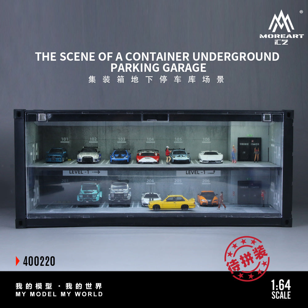 MoreArt 1:64 THE SCENE OF A CONTAINER UNDERGROUND PARKING GARAGE
