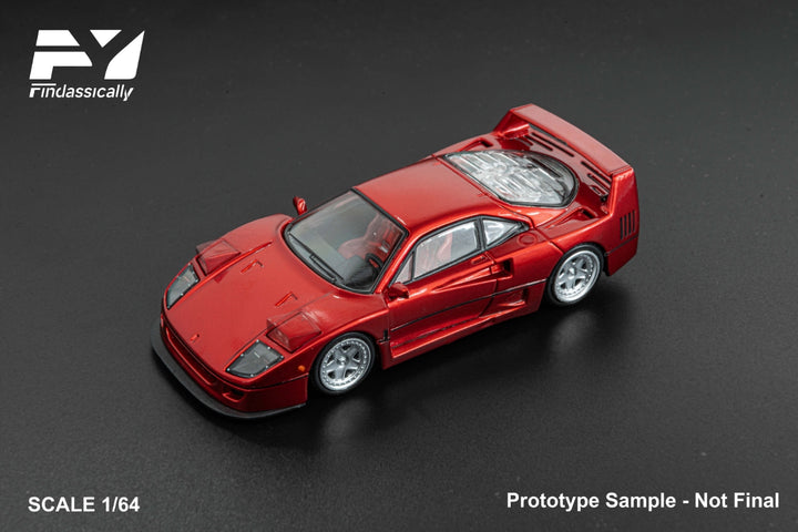 [Preorder] Finclassically 1:64 Ferrari F40 - Transparent Red