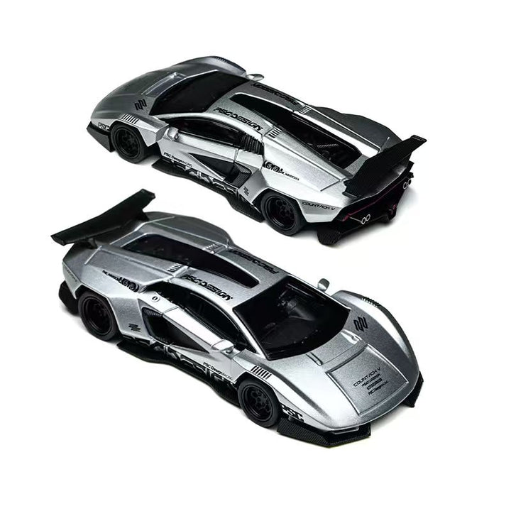 [Preorder] TimeMicro X PSC DESIGN 1:64 Lamborghini Countach “V” Ver. Silver TM647704