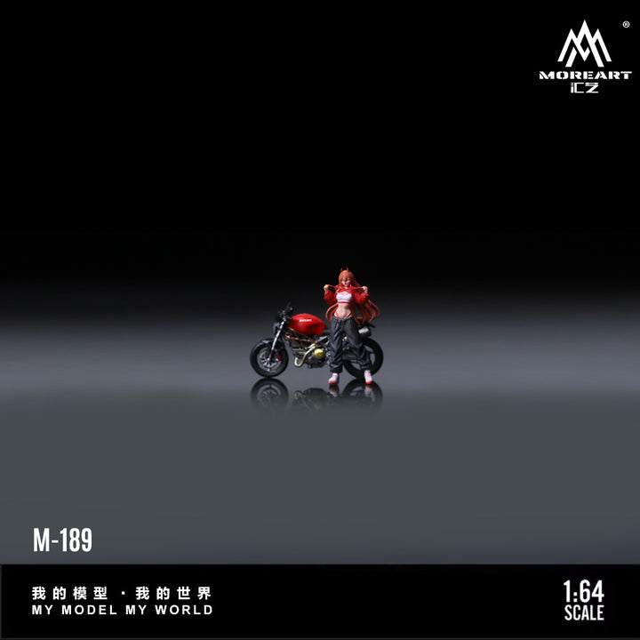 [Preorder] MoreArt 1:64 DUCATI MONSTER 69GRED MOTORCYCLE GIRL MO222189