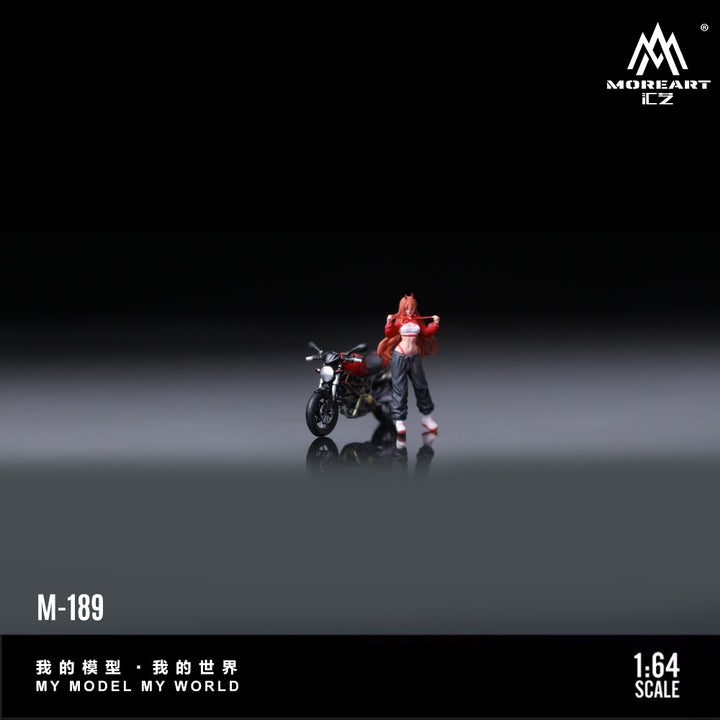[Preorder] MoreArt 1:64 DUCATI MONSTER 69GRED MOTORCYCLE GIRL MO222189