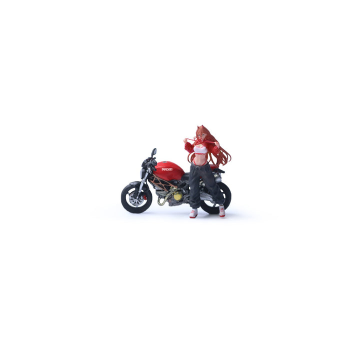 [Preorder] MoreArt 1:64 DUCATI MONSTER 69GRED MOTORCYCLE GIRL MO222189