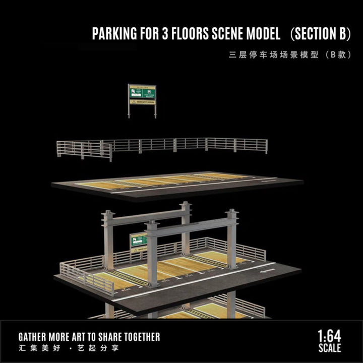 [Preorder] MoreArt 1:64 PARKING FOR 3 FLOORS SCENE MODEL (SECTION B)