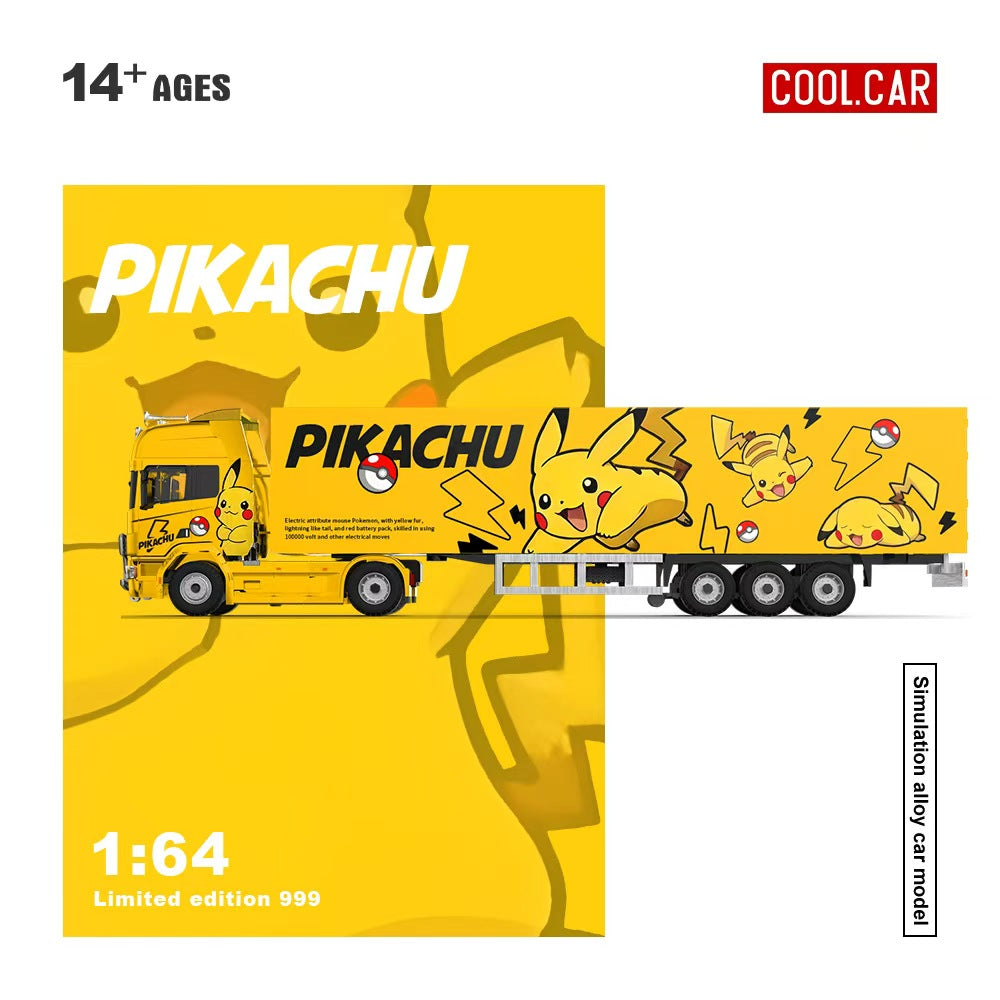 [Preorder] Cool Car 1:64 Scania Container Truck PIKACHU Livery CC644025