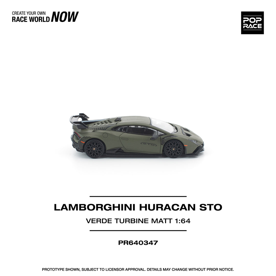 [Preorder] POPRACE 1:64 LAMBORGHINI HURACAN STO VERDE TURBINE MATT PR640347