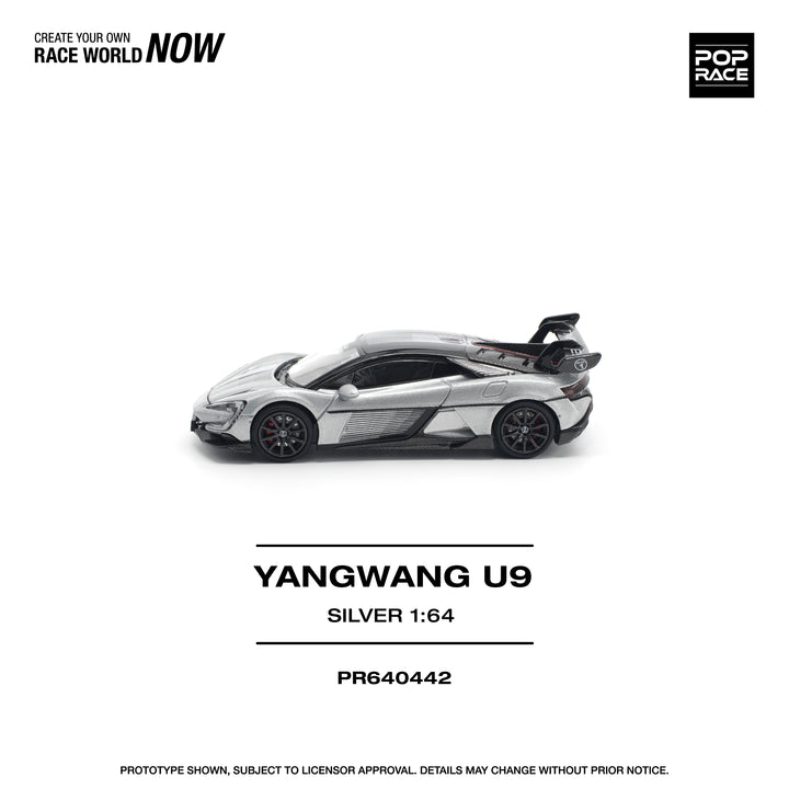 [Preorder] POPRACE 1:64 Yangwang U9 - Silver PR640442