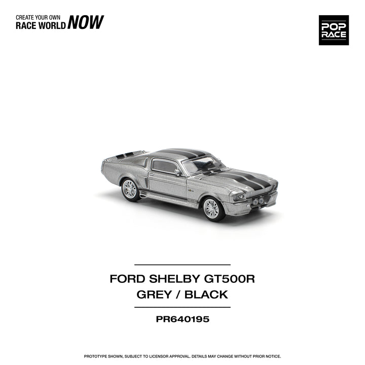 [Preorder] POPRACE 1:64 1967 SHELBY MUSTANG GT500 GREY/BLACK