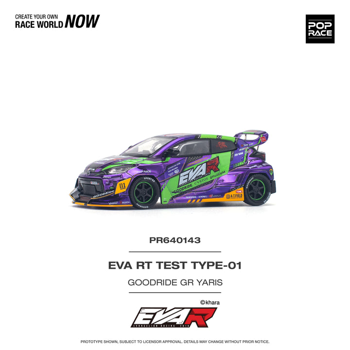 POPRACE 1:64 TOYOTA EVA RT TEST TYPE-01 GOODRIDE GR YARIS PR640143