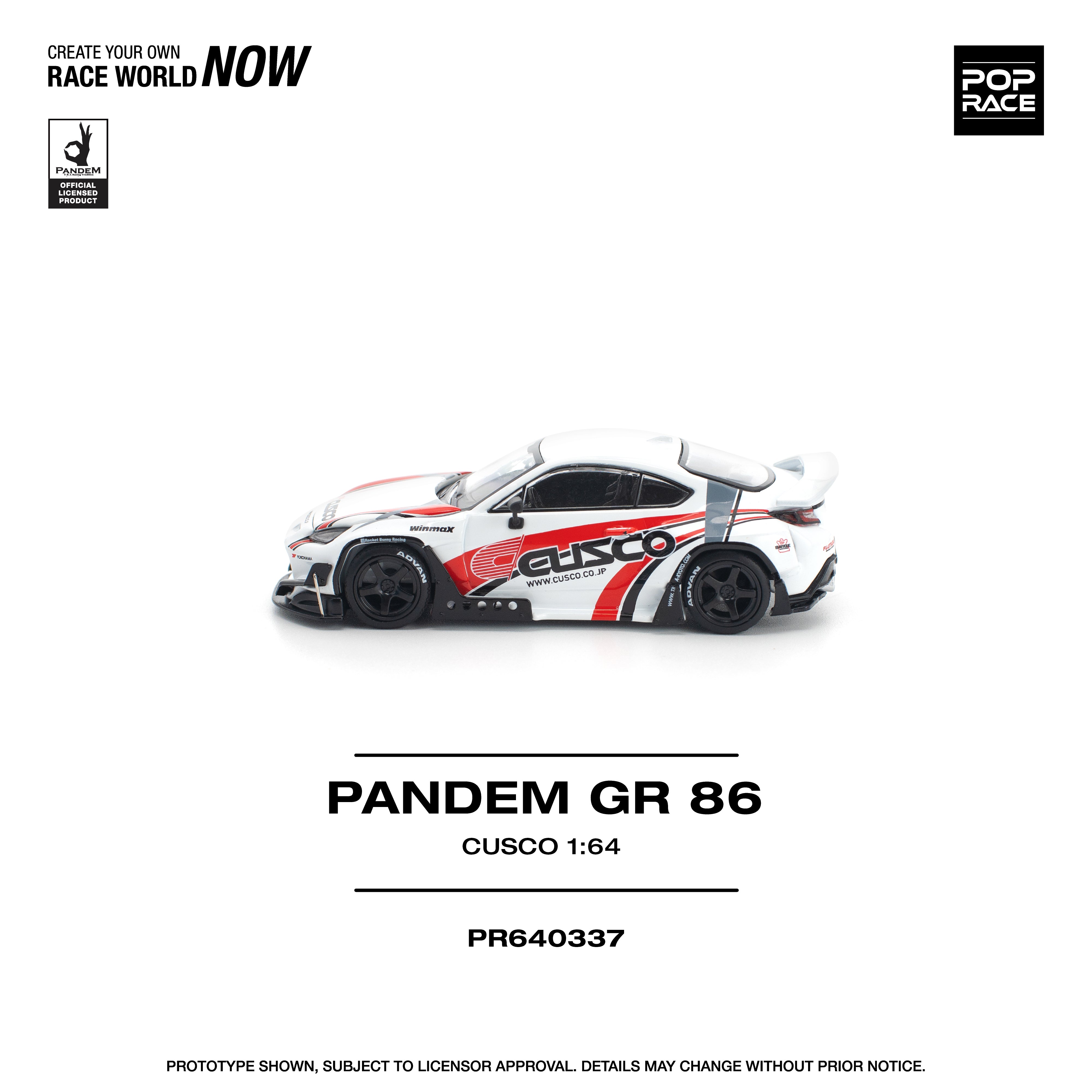 Preorder] POPRACE 1:64 Panden GR86 - Cusco PR640337 – Horizon Diecast