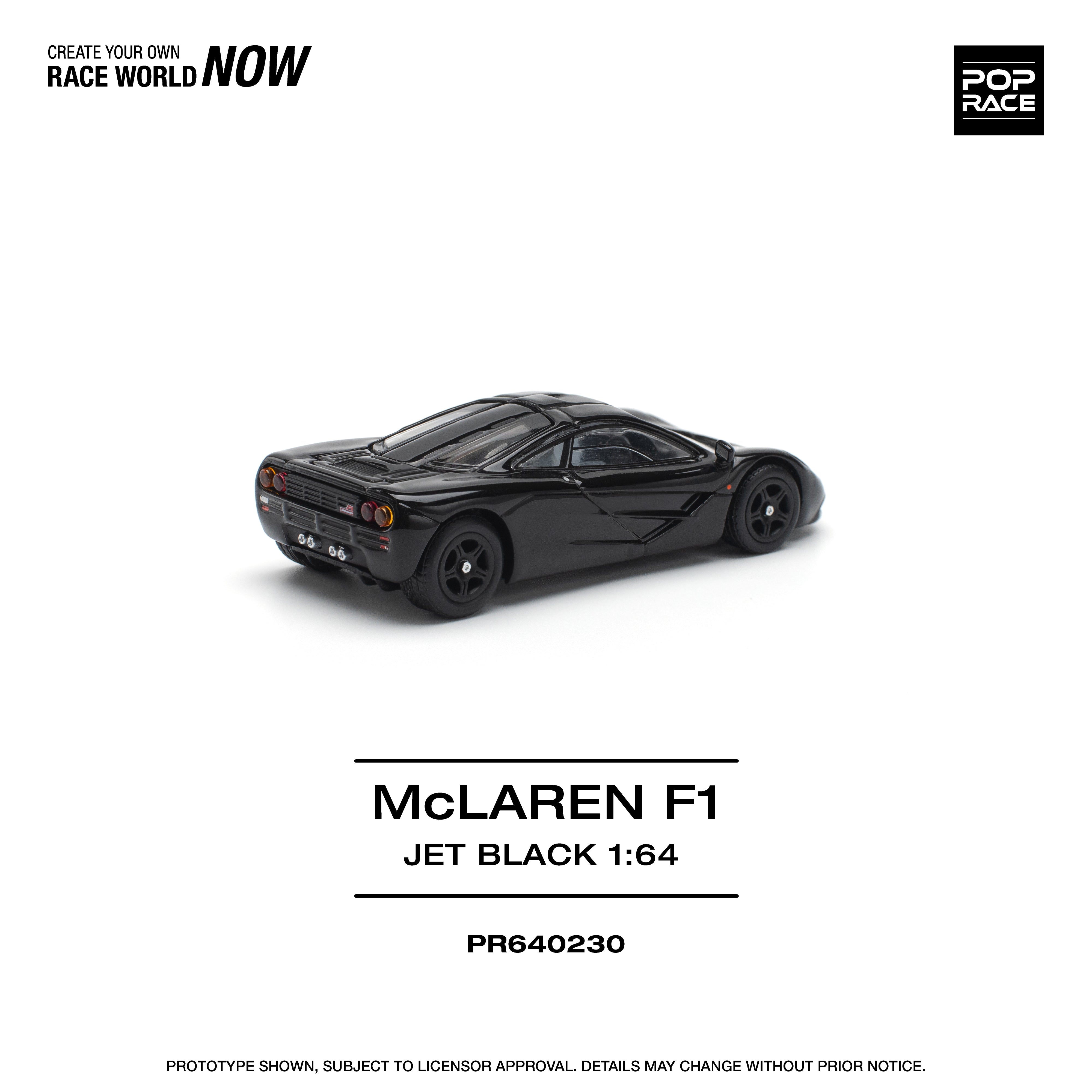 Preorder] POPRACE 1:64 McLAREN F1 - JET BLACK PR640230