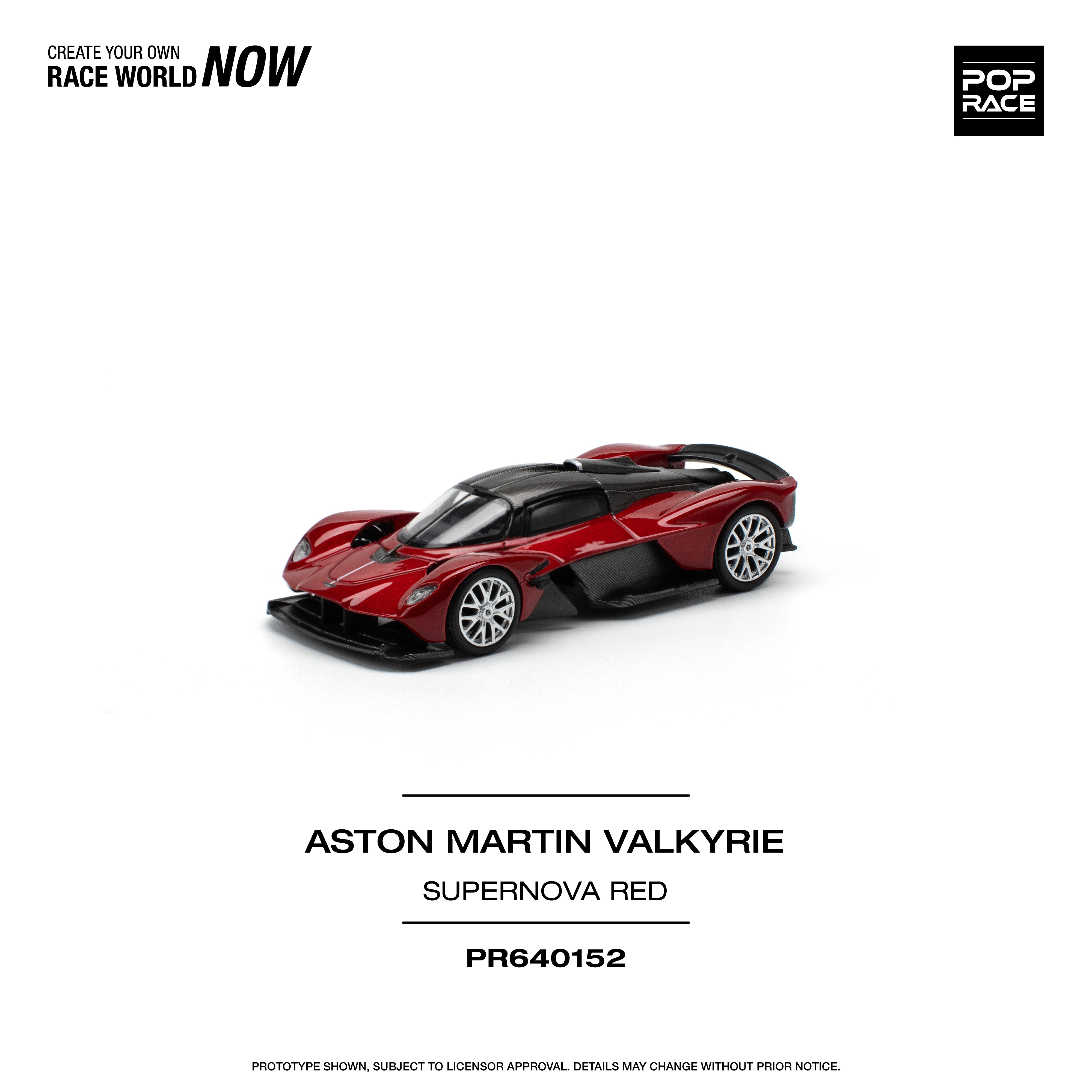 POPRACE 1:64 ASTON MARTIN VALKYRIE SUPERNOVA RED PR640152
