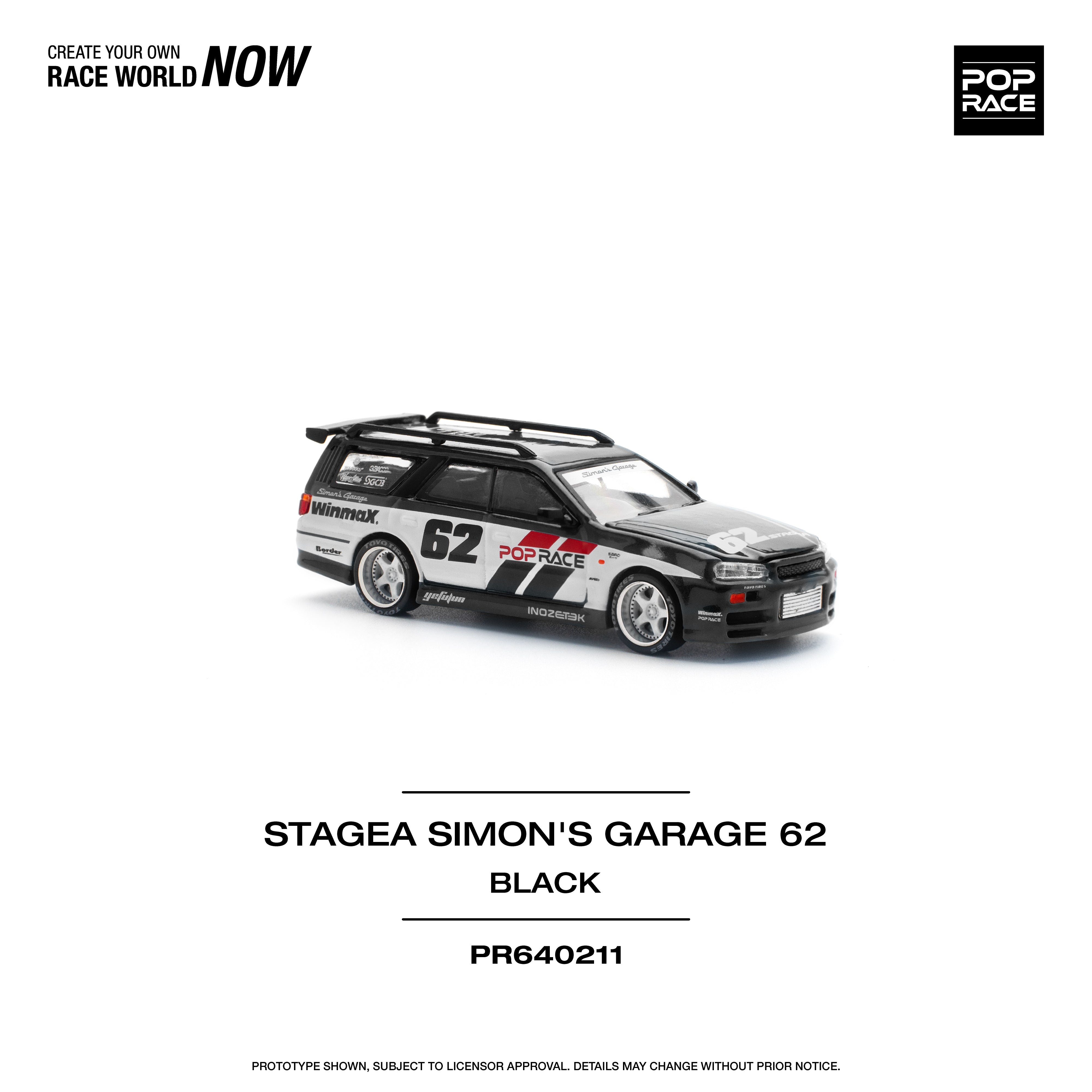 Preorder] POPRACE 1:64 NISSAN STAGEA SIM0N'S GARAGE #62