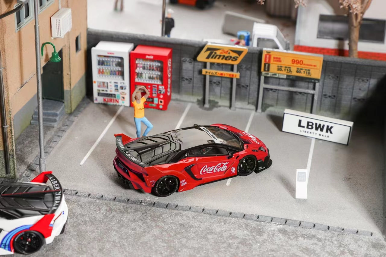 1/64 ScaleMini GT EVO LBWK ランボルギーニ コカコーラ Preorder] ScaleMini 1:64 Lamborghini LB Works Aventador GT