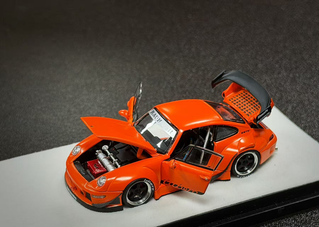 [Preorder] PGM 1:64 Porsche RWB 993 Thermal Orange PGM-640315 (2 Versions)