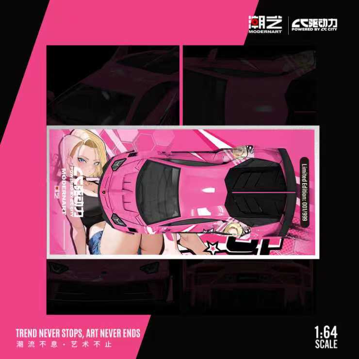 [Preorder] ModernArt X CC City 1:64 Lamborghini Drive Force Custom Painted Simulation Alloy Car