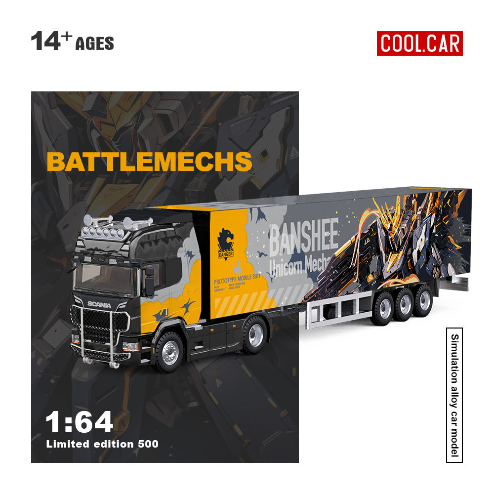 [Preorder] Cool Car 1:64 Scania Container Truck Unicorn Mecha Livery CC644022