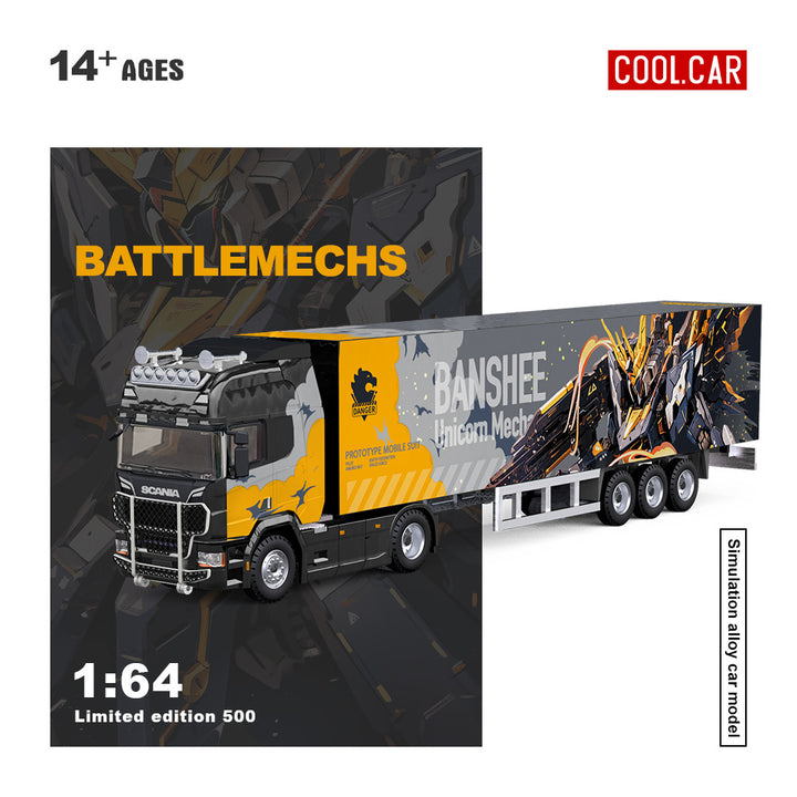 [Preorder] Cool Car 1:64 Scania Container Truck Unicorn Mecha Livery CC644022