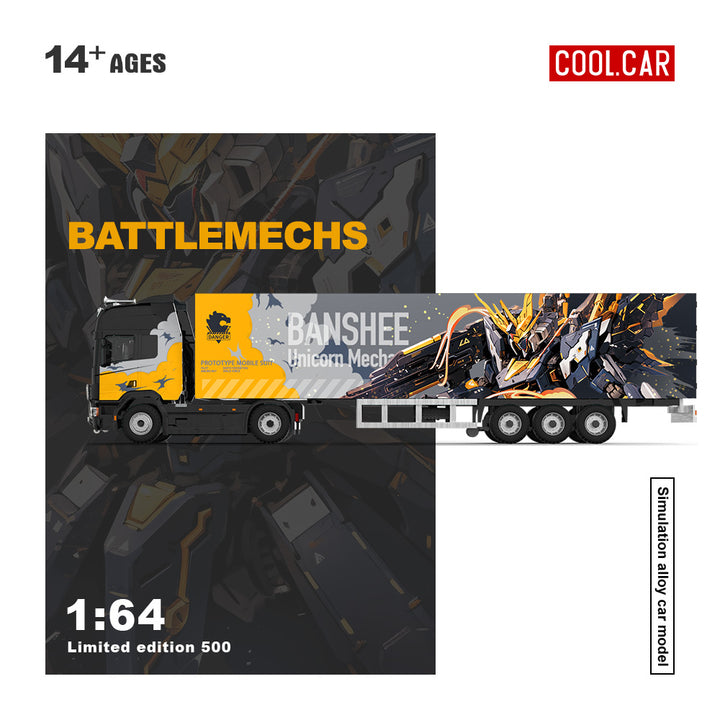 [Preorder] Cool Car 1:64 Scania Container Truck Unicorn Mecha Livery CC644022