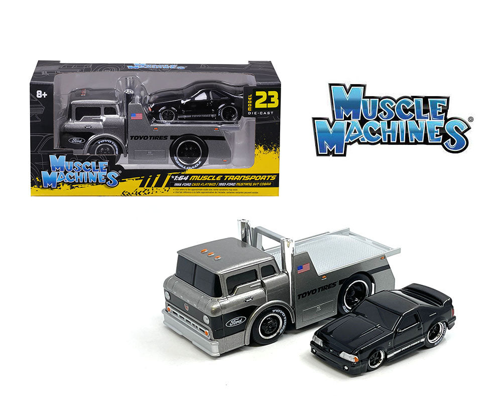 [Preorder] Muscle Machines 1:64 1966 Ford C600 with 1993 Ford Mustang SVT Cobra – Muscle Transports