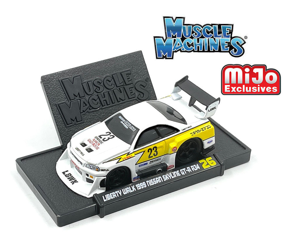 Preorder] Muscle Machines 1:64 LBWK Nissan GT-R R34 Super
