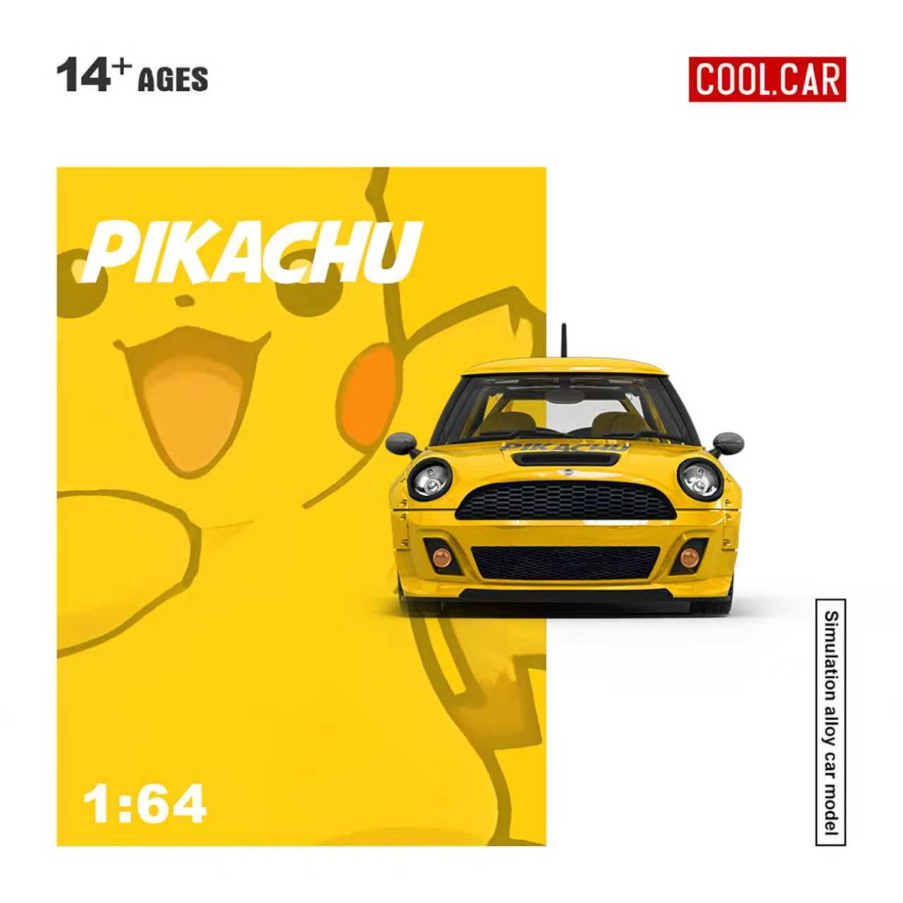 Mini champs Super Rarities ミニカー　アートブック Preorder] Cool Car 1:64 Mini Cooper Pikachu Livery CC643648
