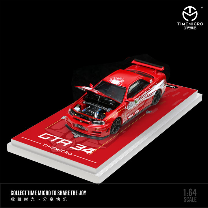 [Preorder] TimeMicro 1:64 Nissan GTR R34 Z Tune (2 Colours)