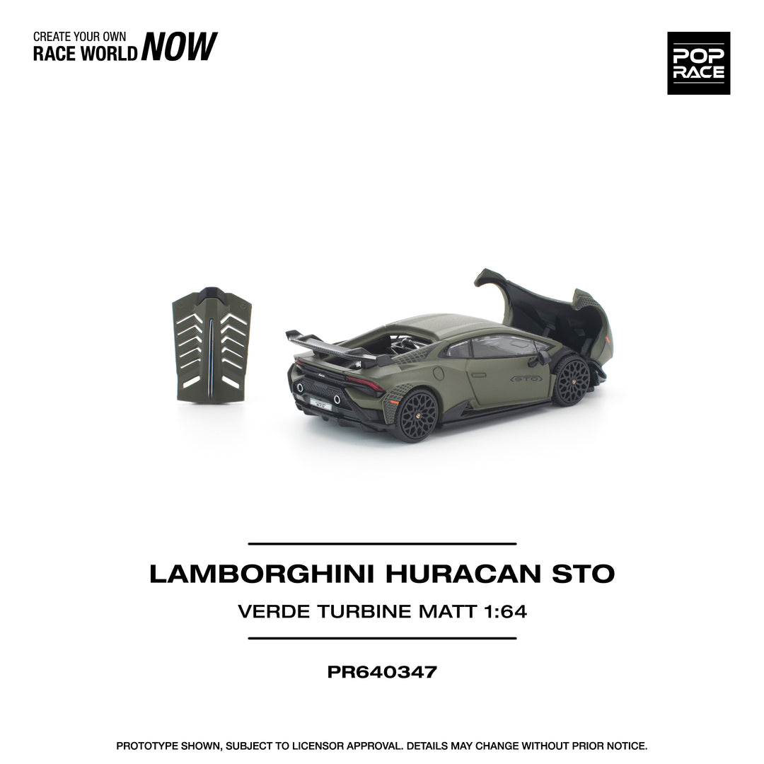 [Preorder] POPRACE 1:64 LAMBORGHINI HURACAN STO VERDE TURBINE MATT PR640347