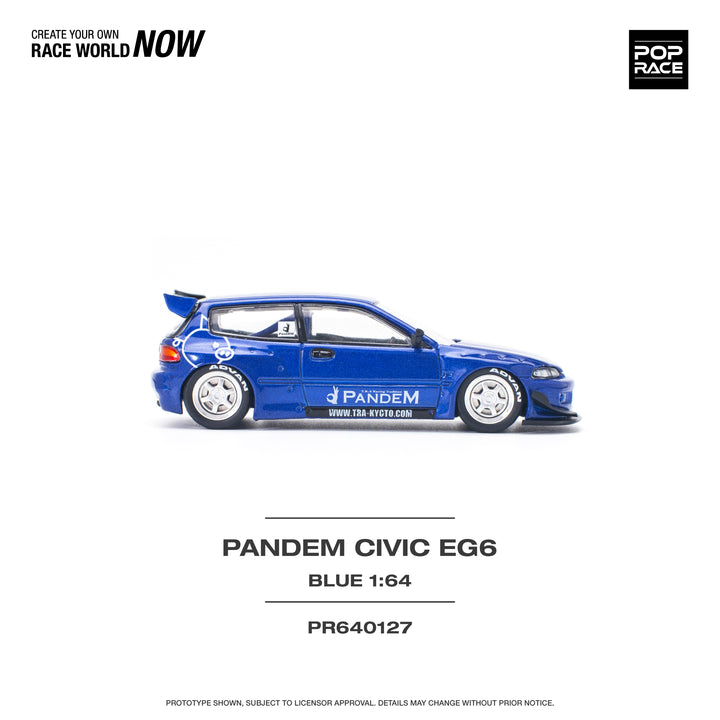 [Preorder] POPRACE 1:64 PANDEM CIVIC EG6 v1.5 METALLIC BLUE