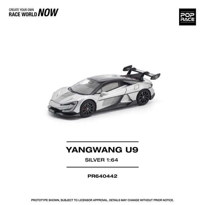 [Preorder] POPRACE 1:64 Yangwang U9 - Silver PR640442