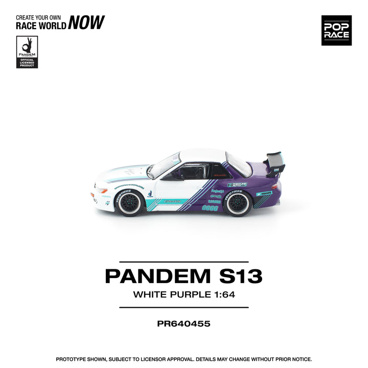 [Preorder] POPRACE 1:64 PANDEM S13 WHITE PURPLE PR640455