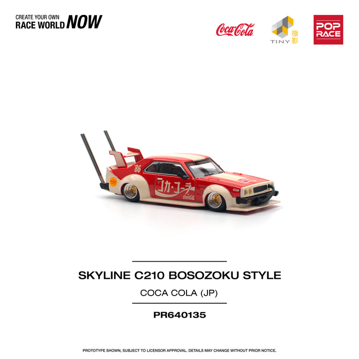 [Preorder] POPRACE 1:64 NISSAN SKYLINE C210 KAIDO RACER (BOSOZOKU STYLE) - COCA COLA JP