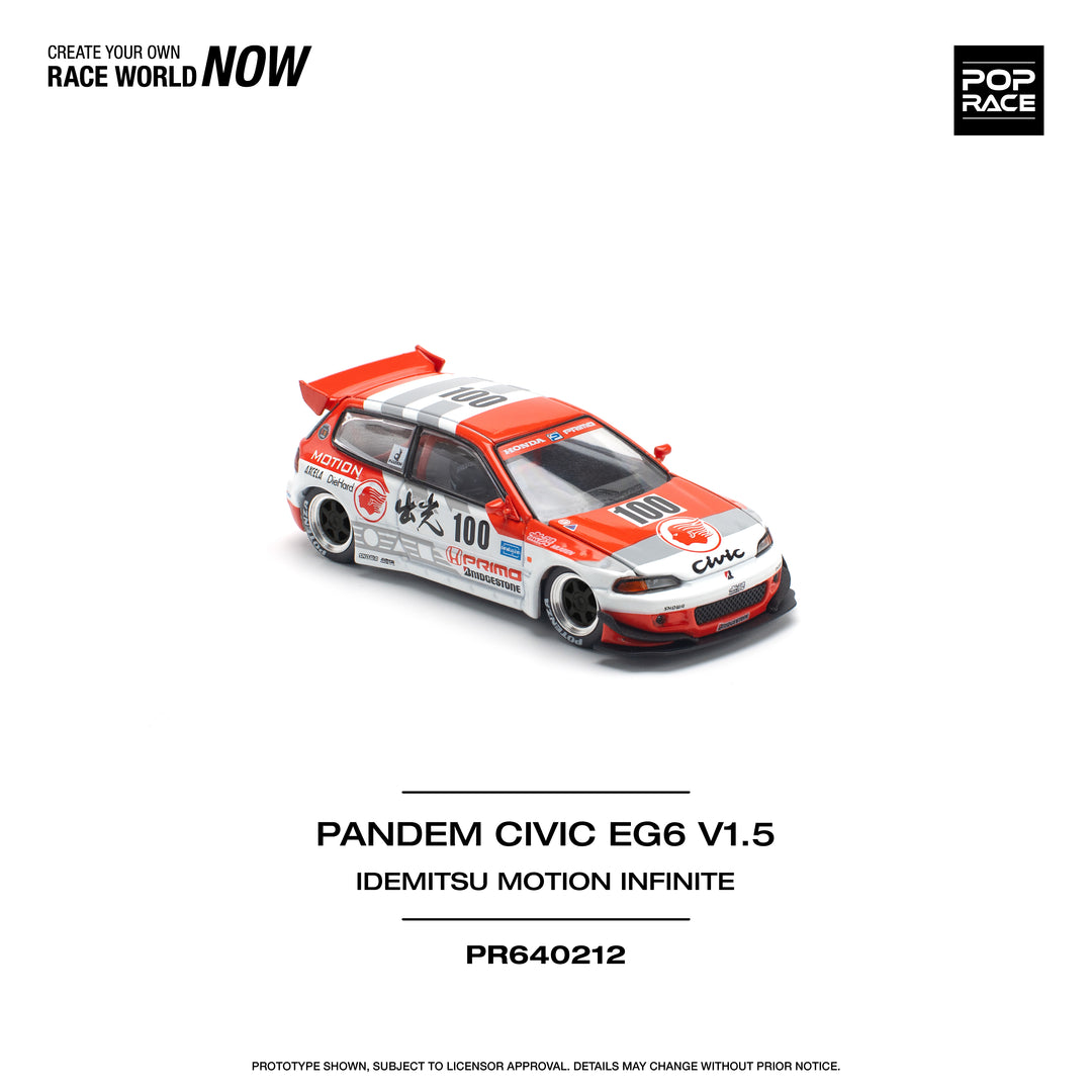 [Preorder] POPRACE 1:64 PANDEM CIVIC EG6 v1.5 IDEMITSU MOTION INFINITE