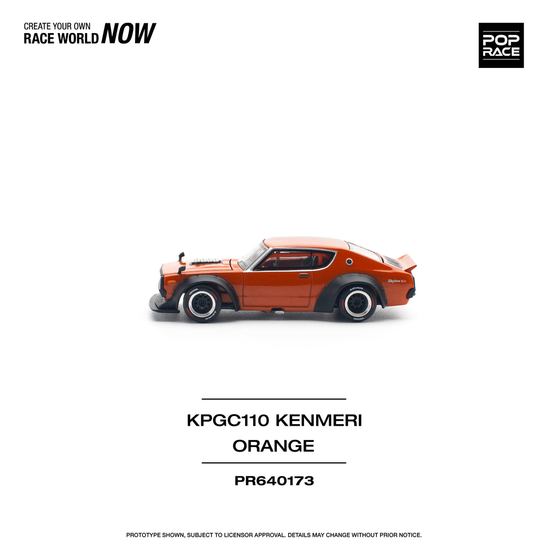 [Preorder] POPRACE 1:64 NISSAN SKYLINE GT-R V8 DRIFT (KENMERI) ORANGE