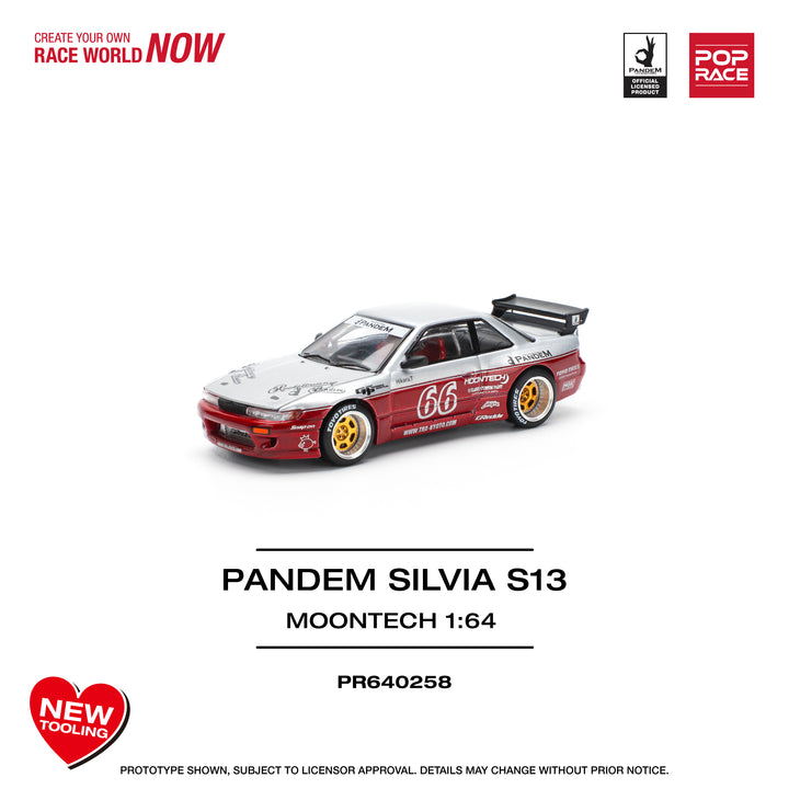 [Preorder] POPRACE 1:64 Panden Silvia S13 - Moontech Red PR640258