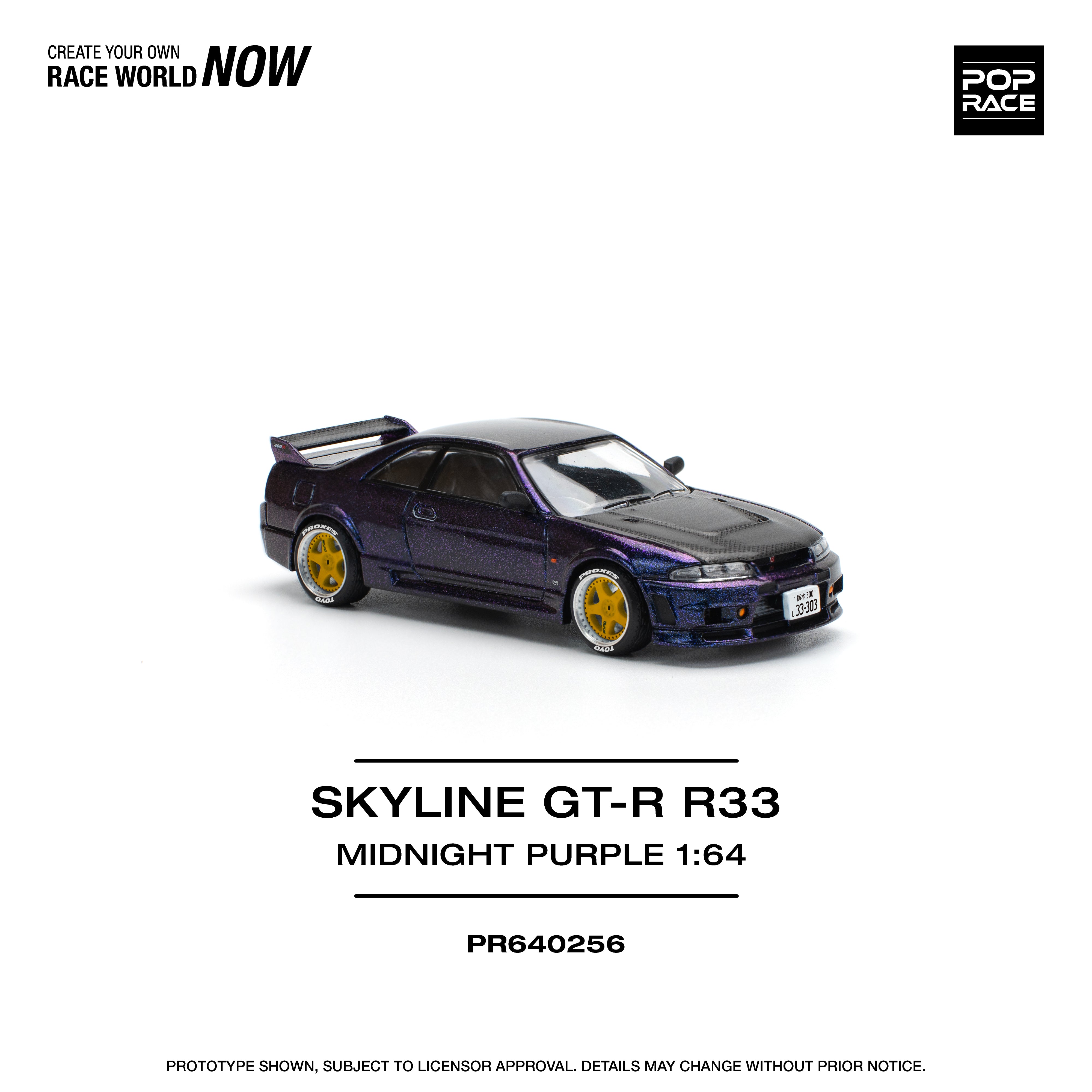 Preorder] POPRACE 1:64 NISSAN SKYLINE GT-R R33 NISMO MIDNIGHT